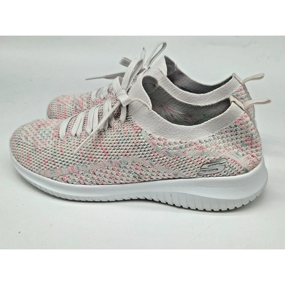Skechers Women's Ultra Flex Happy Days Shoes Walking Sneakers Size 8.5 Speckle